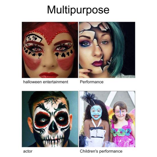 Body Paint Non-sticky High Saturation Level Safe Halloween Party Makeup Dress Beauty Palette for Crafts Making