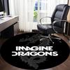 1PC Imagine Dragons Office Round Rug - Perfect for Office or Study Decor, Non-Slip Backing, Decorative Floor Mat Yy250916058