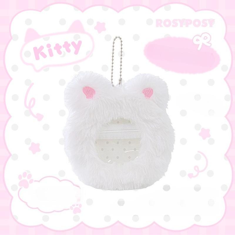 

Плюшевий чохол для значка Каваї Мультяшний дизайн Захисний тримач для значка для прикраси сумки 7 см Значок Універсальний кейс для відображення шпильок