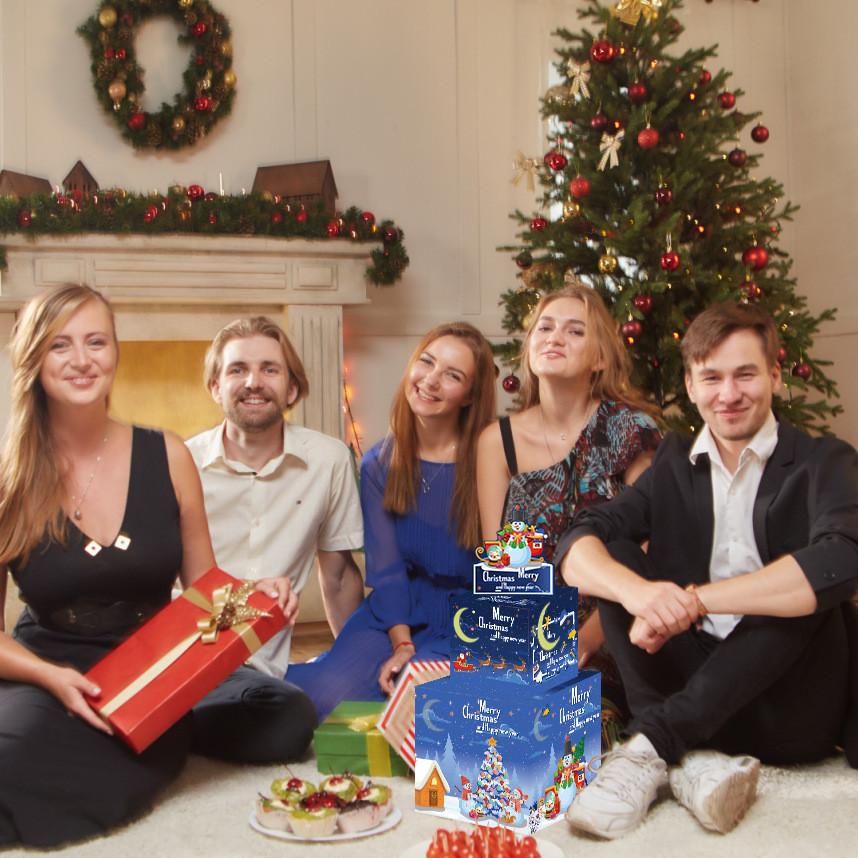 Christmas Paper Snowman Gift Box  Double Layer Money Box For Festive Gifting