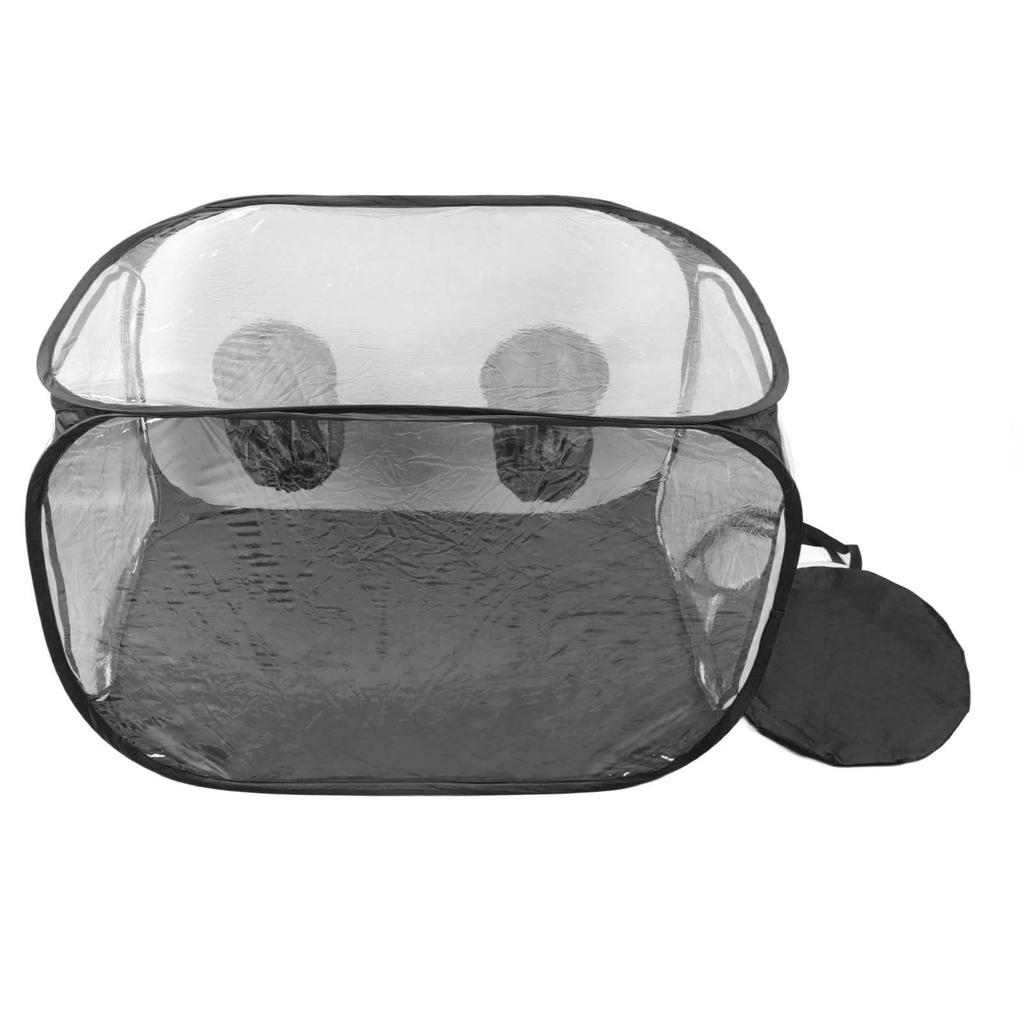 Mushroom Growing Still Box, Portable Foldable PVC Container with 2 Vents and Design, for Scientific Mushroom Cultivation