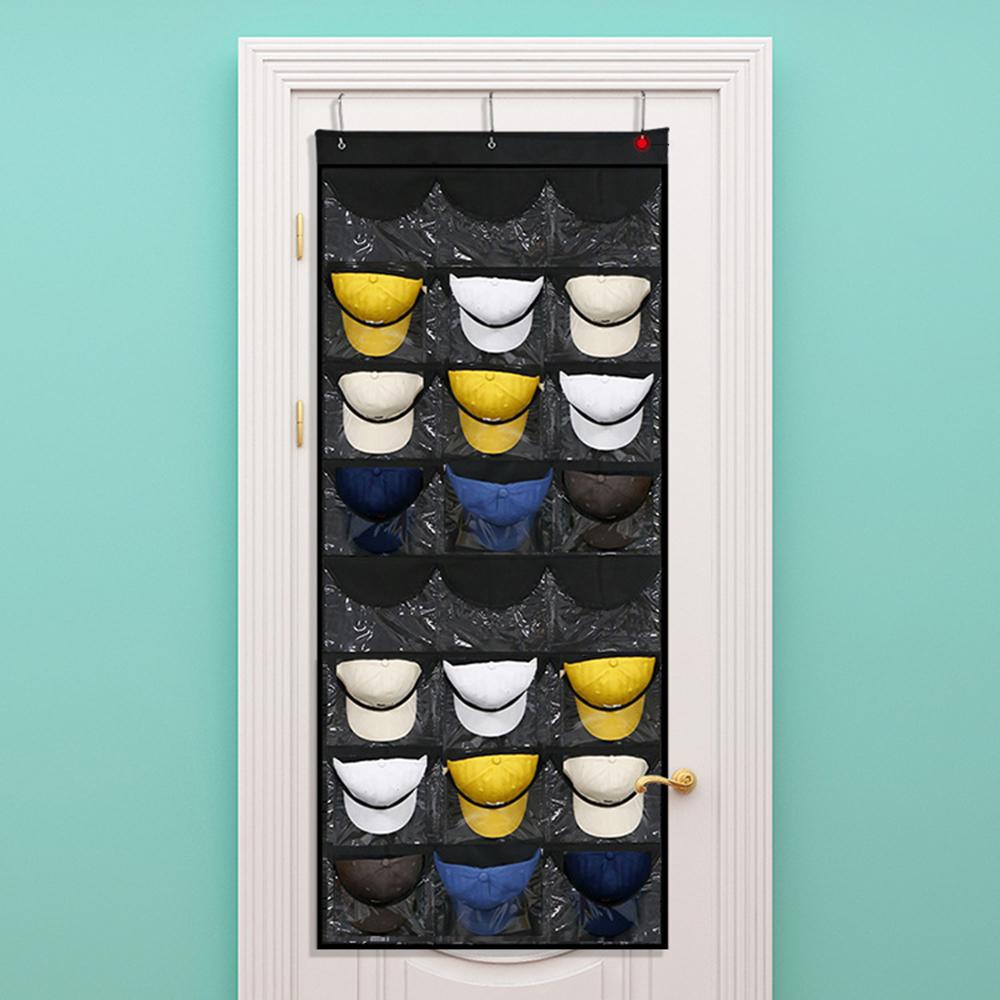 24 grid hat storage hanging bag, baseball cap storage multifunctional door storage hanging bag