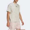 Adidas Small Logo Print Solid Color Crew Neck T-Shirt Men Tops Beige H65780