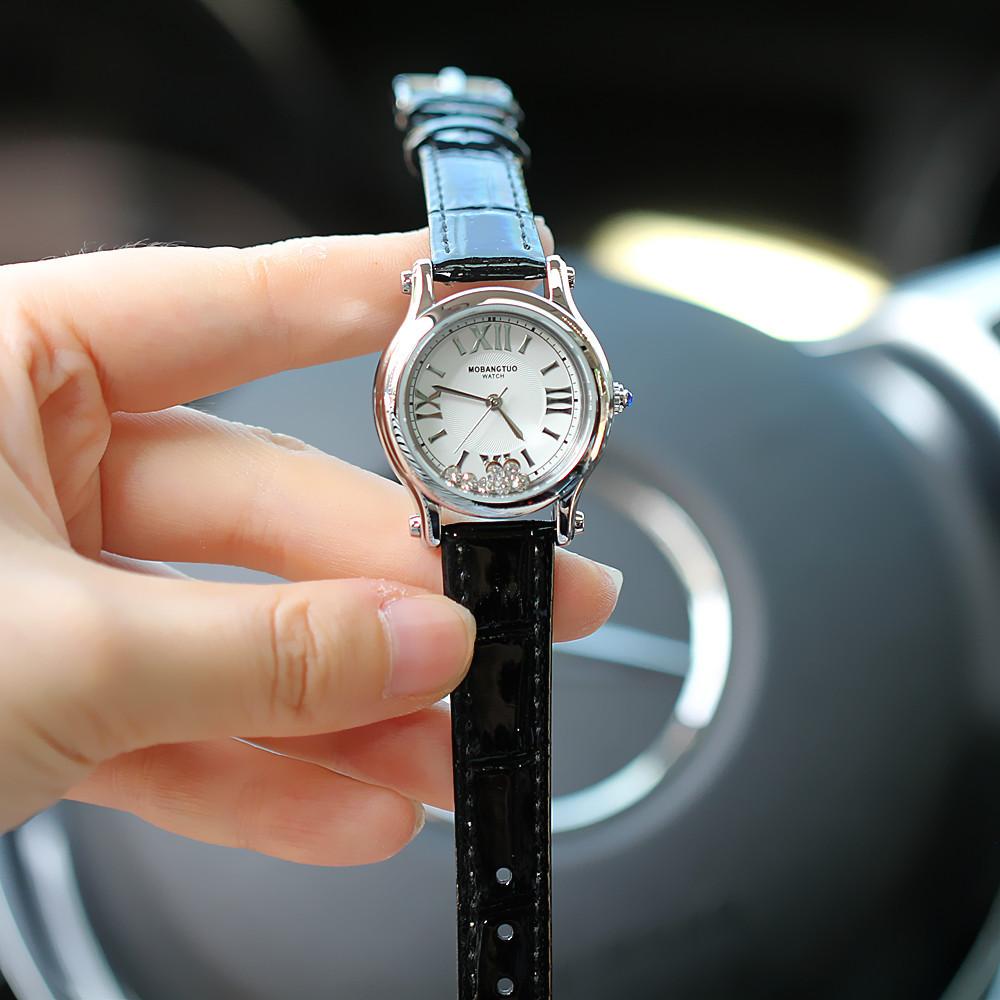 Fashion Trendy Women S Watch Roman Face Pointer Type Steel Belt Quartz Waterproof Watch Versatile