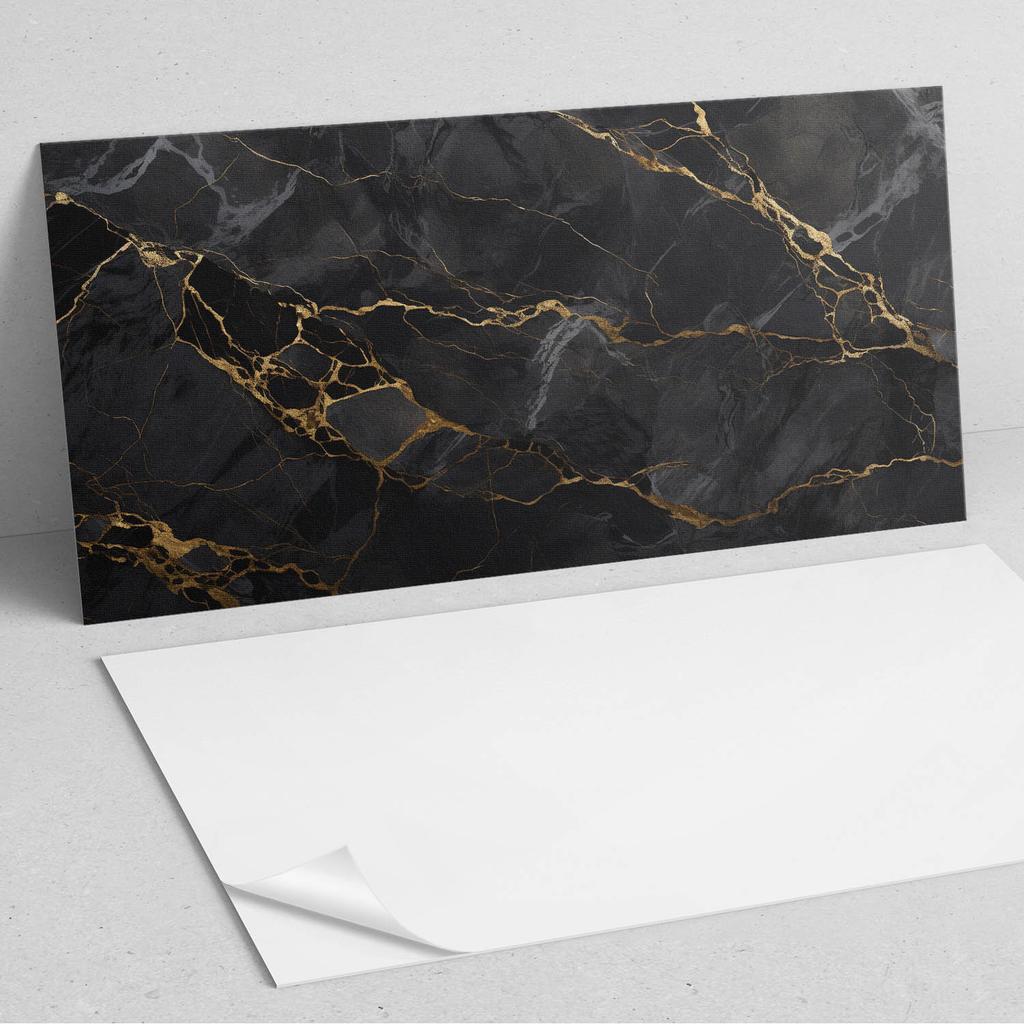 Kafelki Winylowe Z Nadrukiem - Dekoracja Do Sypialni Elegancki Marmur Z Żyłkami 10X40X20 Cm