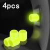 Luminous Tire Valve Caps 6 Colors Car Motorcycle Glowing Valve Cover Car Tire Wheel Hub Styling Tool Auto Accessories 4/8/20pcs Stem Caps1