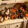 Rustic Autumn Table Decor 3Pcs Wooden Halloween Cat Tabletop Decor, Farmhouse Black Figurine Handmade Festive Crafts with Witch Hat, Fall Mantel