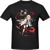 Unisex T-shirt Angels Anime of Death Shirt Men's Custom Breathable Cotton Short-Sleeved Tshirt Fashion Crew Neck Tees Tops Black