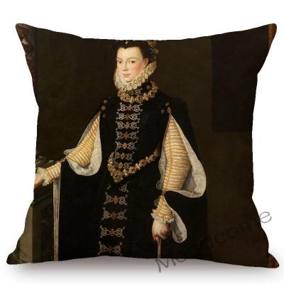 Italian Sofonisba Anguissola Last Renaissance Female Painter Portrait Woman Lady Art Sofa Pillow Case Cotton Linen Cushion Cover