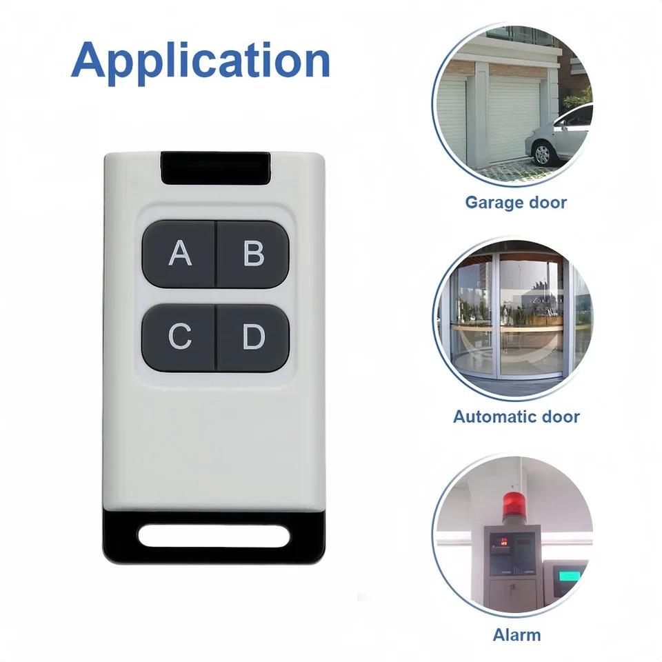 433MHz Universal RF Remote Control Learning Code Transmitter for Garage Door 2/4 Channels Cloning Duplicator