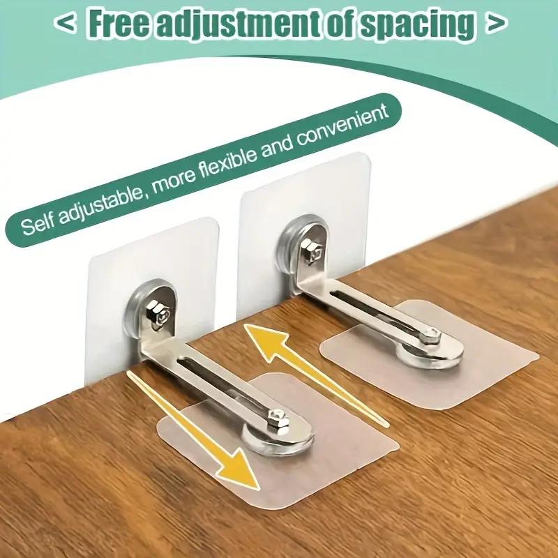 2/1PCS Punch-free Anti-tilt Artifact Cabinet Anti-tilt Fixer Shoe Cabinet Wardrobe Bookshelf Children's Furniture Connection Fixer