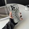 For iPhone 16 Pro Max Case Electroplated TPU Phone Shell Hollow Heat Dissipation Fish Bone Design