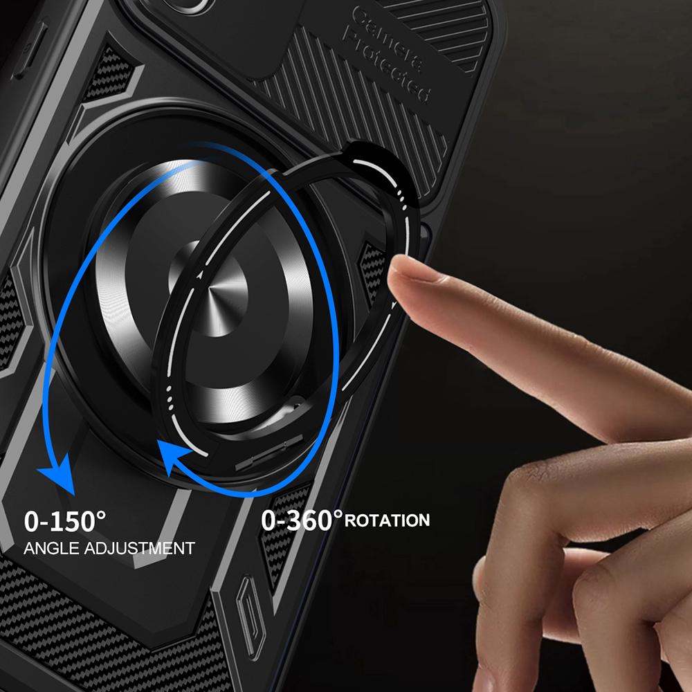 For Samsung Galaxy A36 5G Magnetic Case Rotating Kickstand TPU+PC Phone Cover