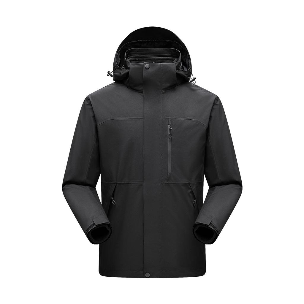 Niaojia's Same Style Outdoor Jacket Three-in-one Men's Technical Fabric Windproof and Coldproof True Burst Rain Waterproof Jacket for Men