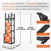 Refrigerant Tank Rack, with 1 x 50lb, 2 x 30lb and Other 3 Small Bottle Tanks, Cylinder Tank Rack 15.55x12.99x49.8 in, Refrigerant Cylinder Rack and