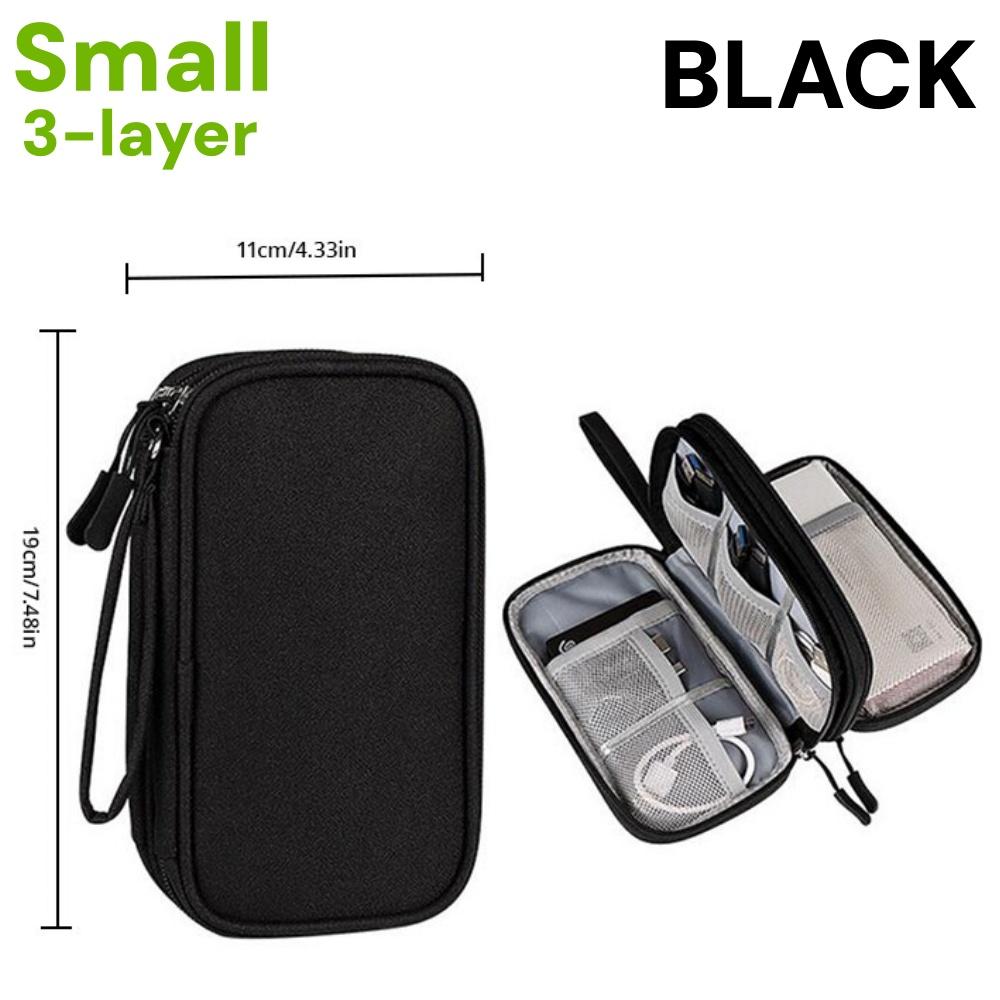 Portable Travel Electronic Cable Accessories Storage Organizer Bag for Chargers Power Banks - Practical Pouch