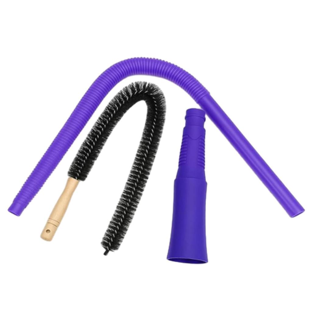 Flexible Dryer Vent Cleaning Kit Lint Remover Brush Vacuum Hose Attachment Universal Cleaning Tool for Dryer Washing Machine Hom