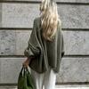 Maglione largo alla moda francese da donna Girocollo Cardigan con bottoni in metallo Monopetto Autunno Inverno Cappotto casual Outfit femminile Top