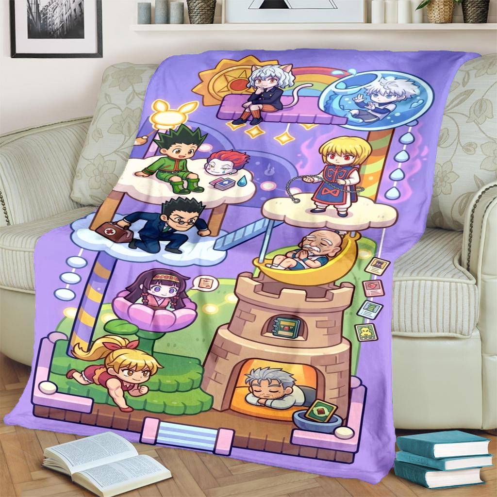Hunter × HunterPrint Flannel Blanket Comfortable for Travel, Picnics, Bedrooms, Sofas, Beds, Chairs-kwq138