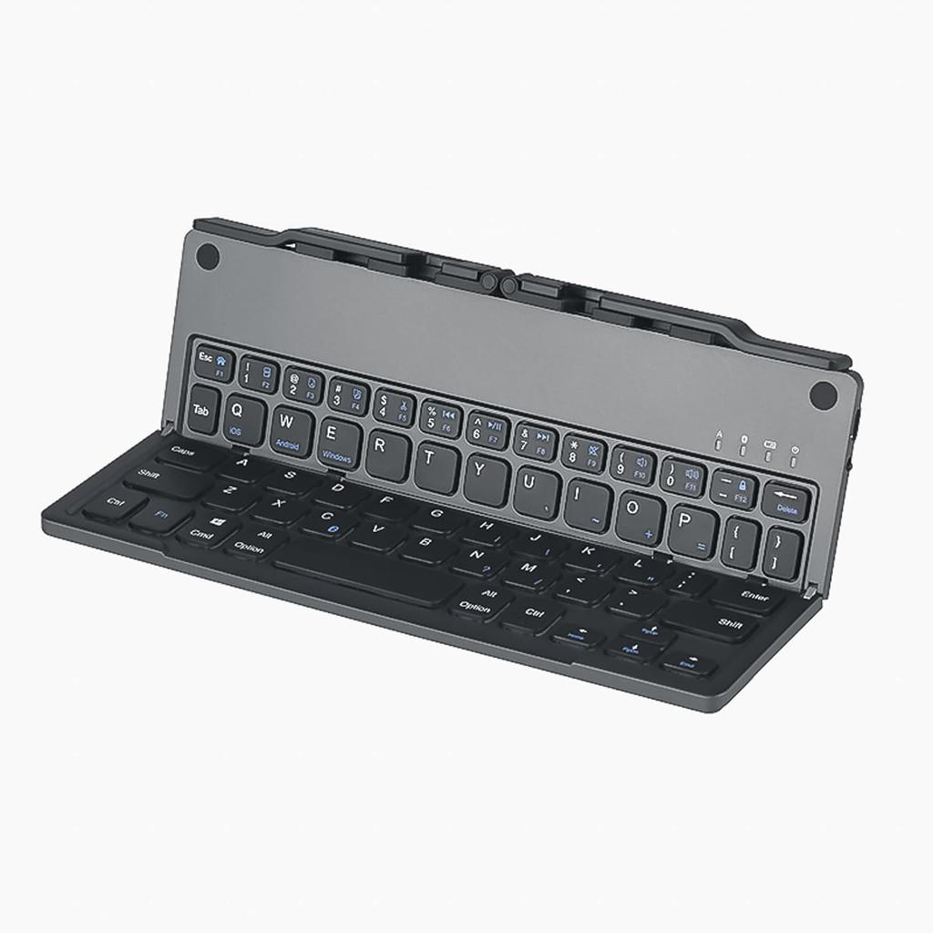 Universal Keyboard Bt 5.0 Foldable Bluetooth Keyboard with Magnetic Stand Rechargeable Keyboard