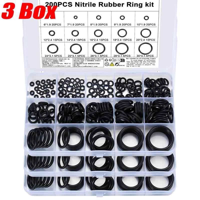 Rubber O-Ring Kitchen Tap Sealing Gaskets Electrical Hydraulic Plumbing Washers Seal O-Ring for Automotive Faucet Assortment Kit