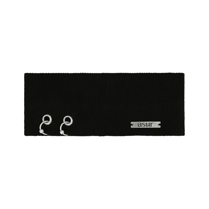 Black piercing ring headband