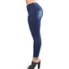 Women's Mid Rise Jeans Skinny Ripped Jeans Stretch Distressed Denim Pants Slim