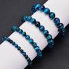 Minimalist Blue Tiger Eye Stone Beaded Bracelet Natural Stone Round Beads Bracelet For Daily Decoration