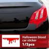 Blood Red Car Sticker Car Decal Front Rear Headlight Sticker Vinyl Sticker Waterproof