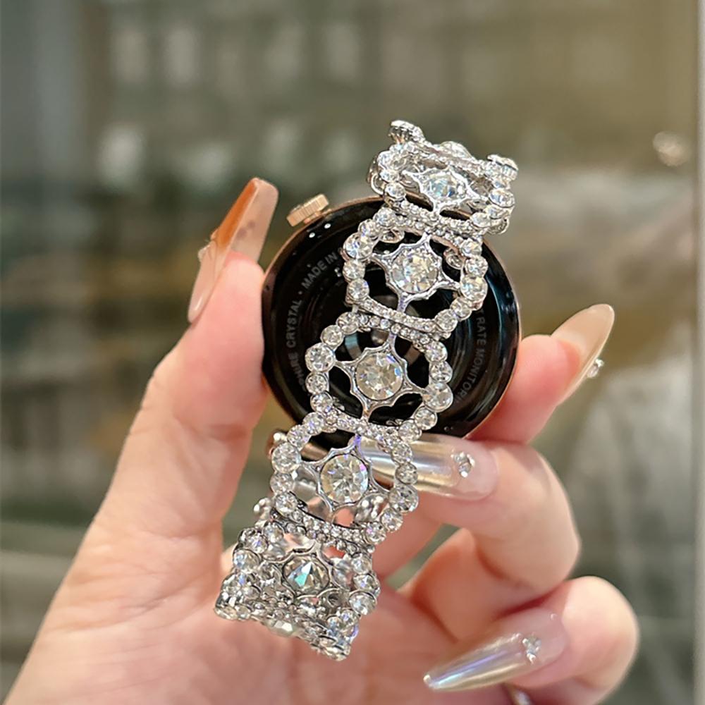 

Luxury Bling Diamonds Band For Samsung Galaxy 41 4 6 5 Pro Classic 40 44 3 Women Wrist Elastic Metal Bracelet Strap 22MM 22MM Galaxy 6classic 47mm