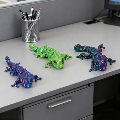 3D-gedrucktes Chamäleon mit beweglichen Gelenken Flexibles, artikuliertes Eidechsenmodell Chamäleon Fidget-Spielzeug für Stress
