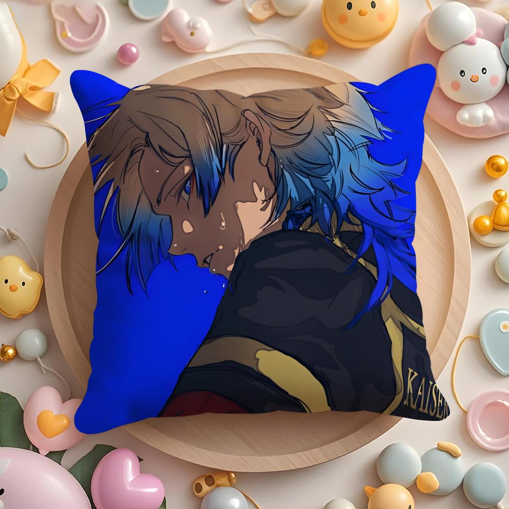 BLUE Anime L-LOCK Cushion Cover Home & Car Multi-Scene Pillow Cover - Reversible, Soft & Durable for Daily Use