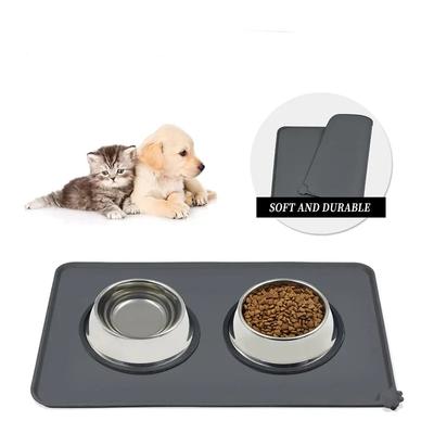 Silikon-Futtermatte für Haustiere, Tischset für Napfe, Futternapf-Futtermatten, rutschfestes Tablett für Hunde und Katzen, leicht zu reinigen und langlebig