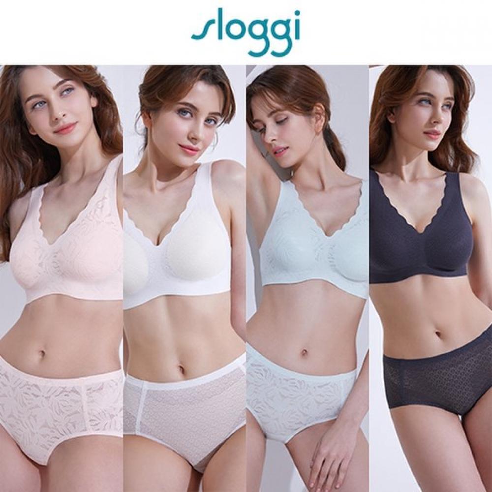 Sloggi Lace Bra Panty Set 4colors blacks/XL.XL