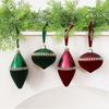 6PCS/SET Glitter Xmas Finial Ball Pendants Colorful Painting Christmas Tree Hangers  New Year