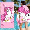 Pink Unicorn Print Towel Lightweight Absorbent for Pool Beach Diving Surfing Camping Summer Essential Gift for Girlfriend Wife