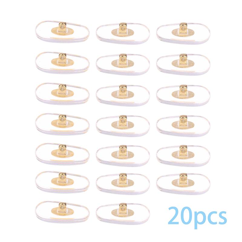 

10 пар золотых серебряных прозрачных силиконовых навинчивающихся носоупоров с металлическим сердечником для очков, аксессуары для очков Gold 10Pair