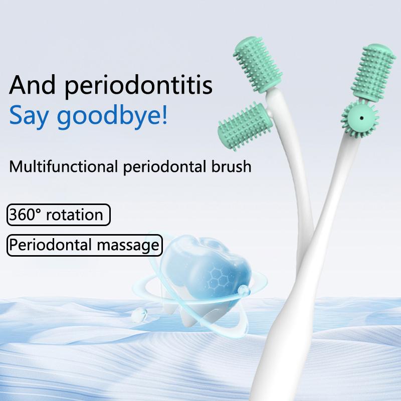 Dental Teeth Gum Massager With Rubber Tip And Permanent Handle Gingival Periodontitis Treatment Periodontal Gum