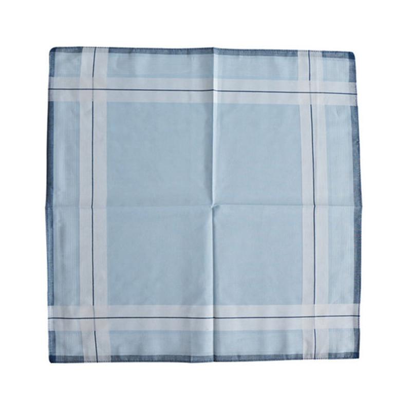 3Pcs 40x40cm 100% Cotton Business Classic Striped Plaid Men Pocket Square Scarf Handkerchief Wedding Party Gift