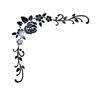 Corridor Wall Sticker Living Room Background Mirror Flower Art Acrylic