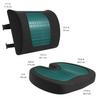 AmazonBasics Seat Cushion Lumbar Support Cool Gel Memory Foam Black 42 cm x cm x 7 cm x 32 cm x 10 cm Set of Rectangular & 37.9 cm/32.9 2,