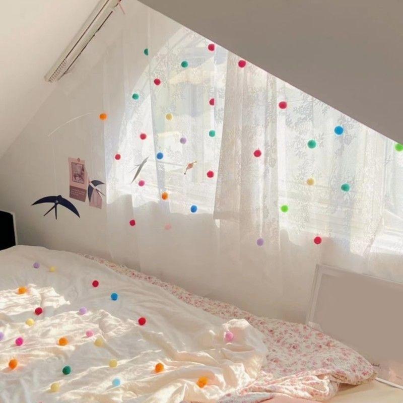 10Pcs Curtain Decorative Pin Colorful Pompoms Safety Pin Clothing Decoration Brooch Pin For Curtain Decoration Accessory