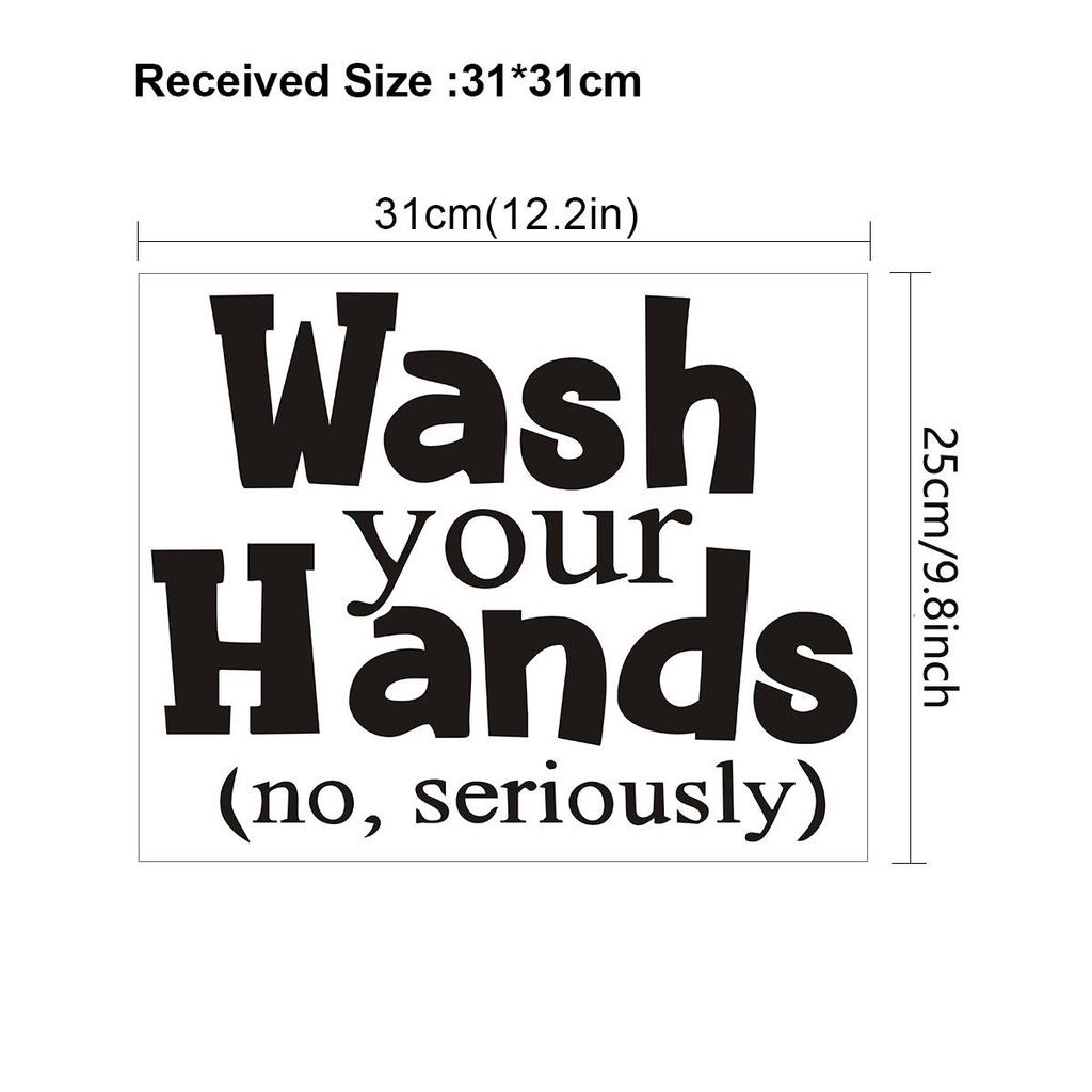13 Stiluri Autocolante Slogan Impermeabile pentru Chiuveta de Baie și Ușă - Decalcomanii de Perete Decorative Autoadezive