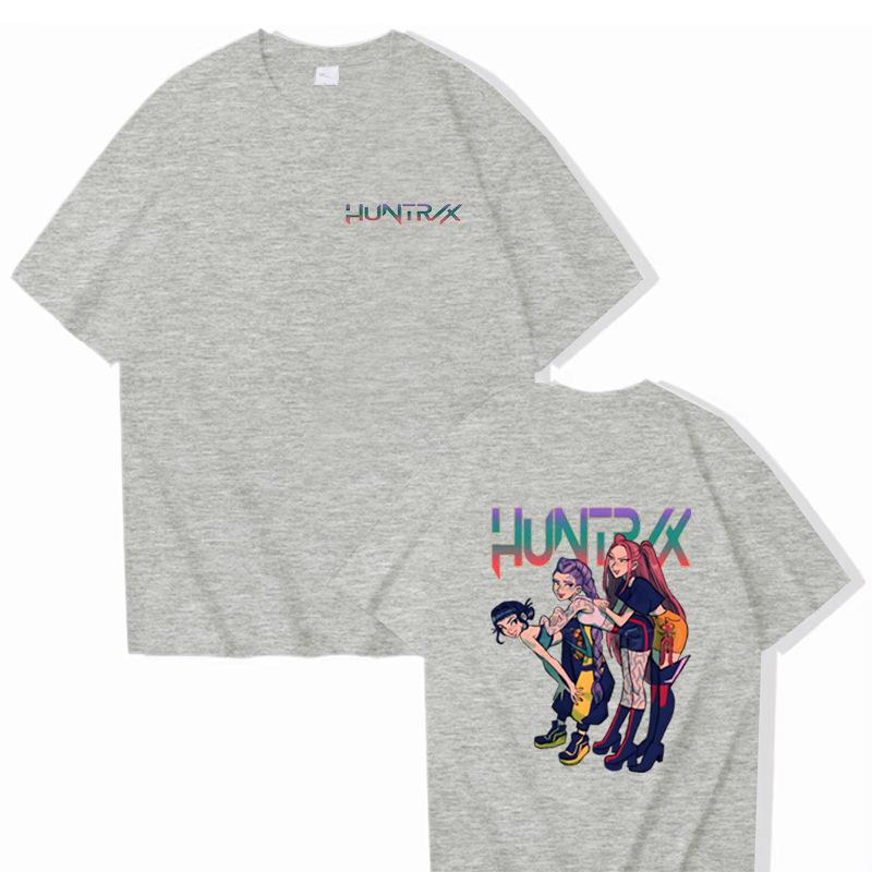 KPop Demon Hunters Aesthetic T-shirts Streetwear Harajuku Y2k Fashion Short Sleeve T-shirt Men Women Casual Loose T Shirt