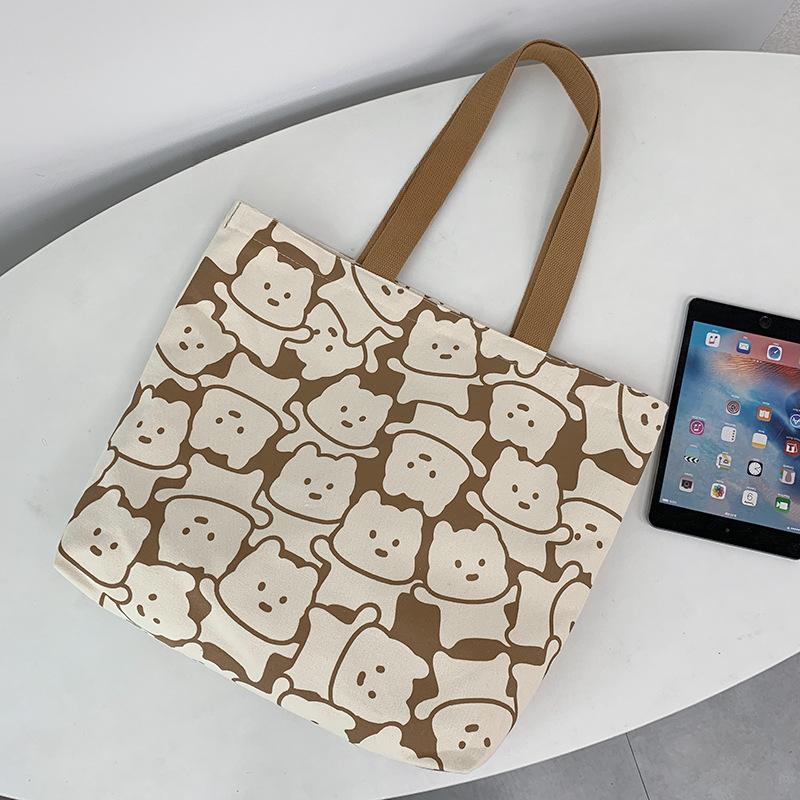 Холщовая сумка женская одноплечевая милая дорожная холщовая сумка