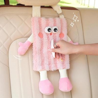 Boîte à mouchoirs pour siège arrière de voiture Distributeur de mouchoirs pour appui-tête auto Étui porte-mouchoirs Confortable Mignon Distributeur de mouchoirs de table Porte-mouchoirs Pour camions