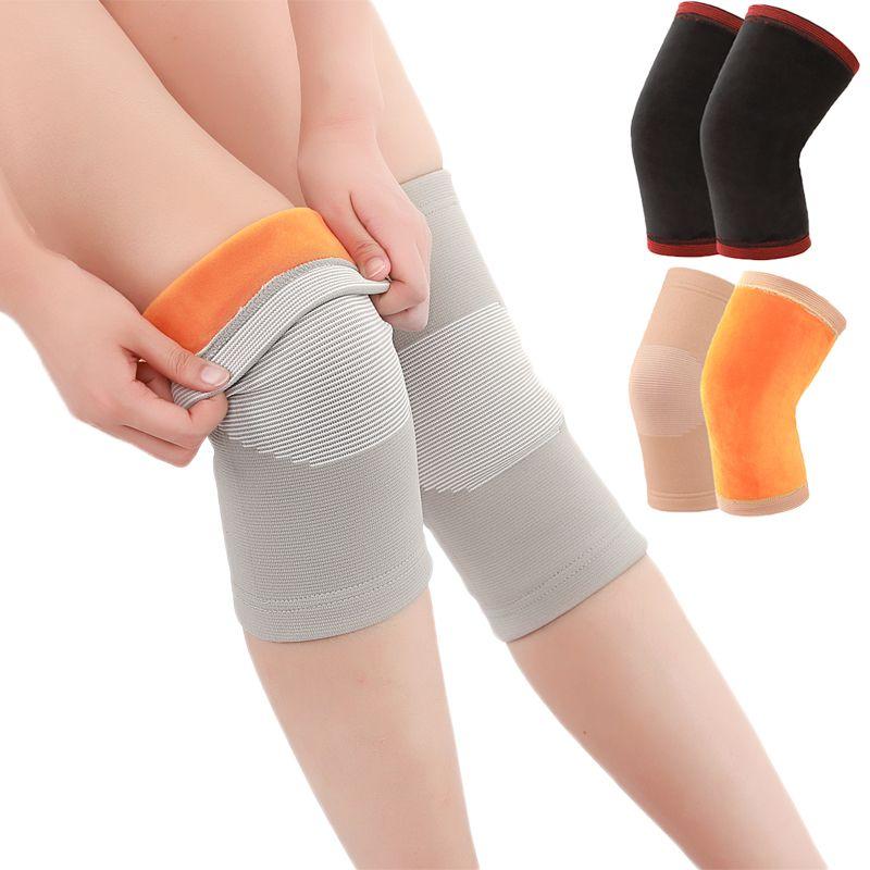 Thickened Fleece-Lined Knee Warmers Unisex Knee Joint Protection Winter Cold Resistance Leg Warmers for the Elderly