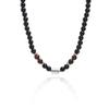 Tiger Eye Geometric Pendant Chain For Men Women With Titanium Plated Lock For Trendy Streetwear