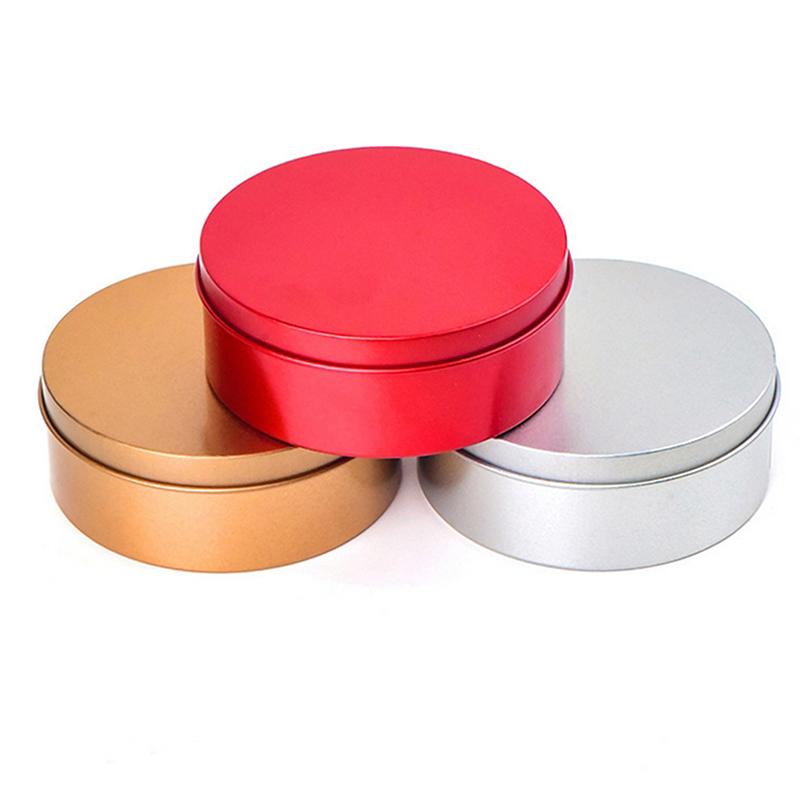Cutii Rotunde din Tablă Metalică, Recipiente de Depozitare Metalice, Suprafață Netedă, Manoperă Fină, Decorative, Practice, Cutii Cadou pentru Petrecere