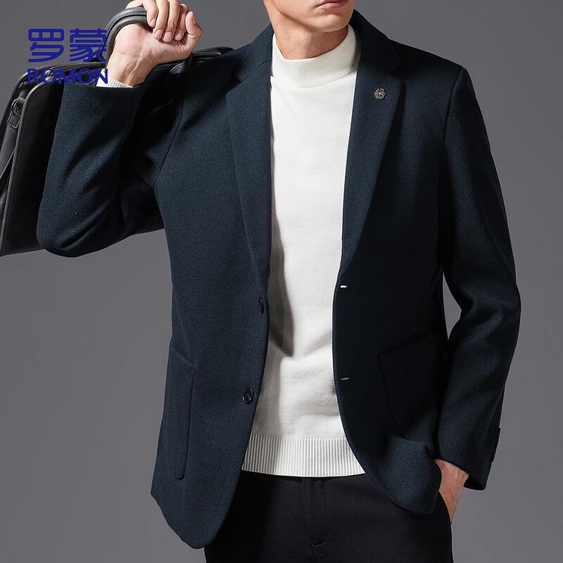 Men's Wool Blend Business Casual Suit Jacket